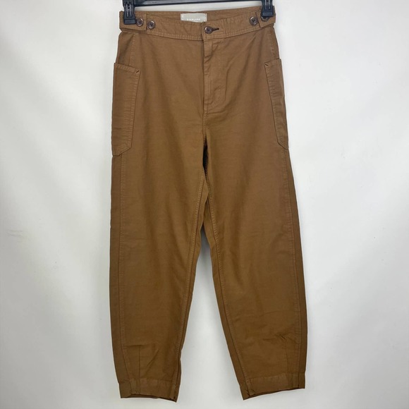 Everlane Womens The Fatigue Barrel Pants Size 2 Walnut Brown - Picture 4 of 10